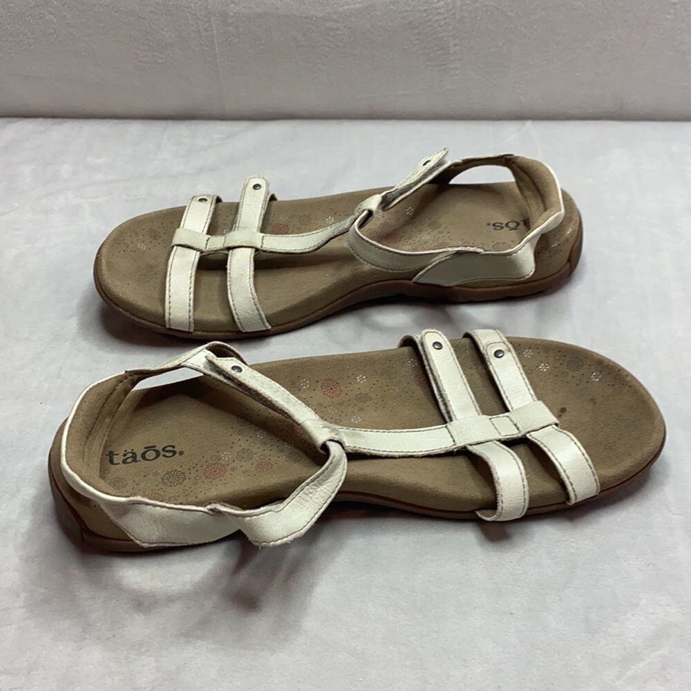 Taos Footwear Leather Double T-strap Sandal 10 - Picture 7 of 12